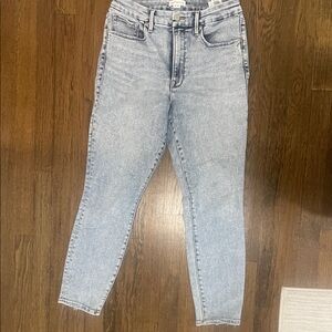Good American Classic Blue Cropped Jeans